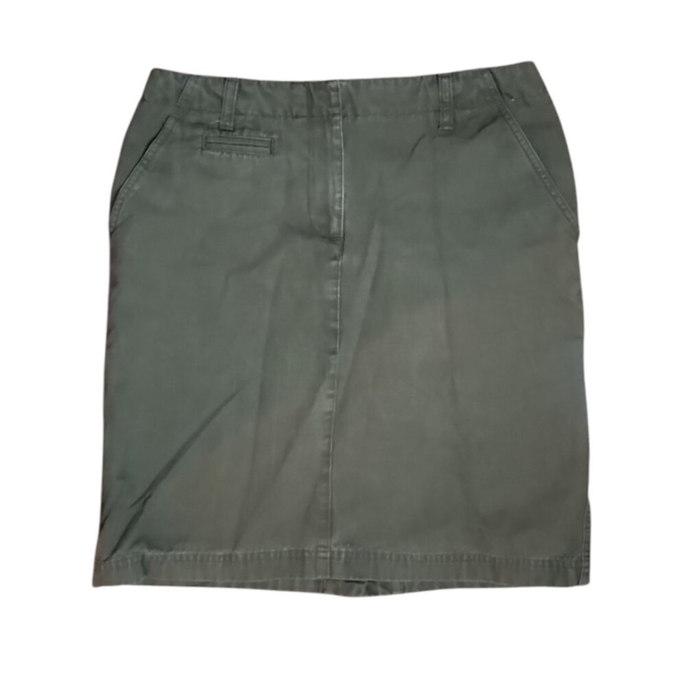 Isaac Mizrahi for Target Skirt Womens Size 4‎ Solid All Green Cotton Pockets